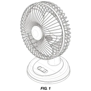 Design Patent Drawing Sample Fan